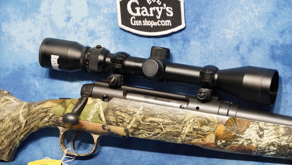 USED SAVAGE AXIS 243 WIN CAMO STOCK W/SCOPE