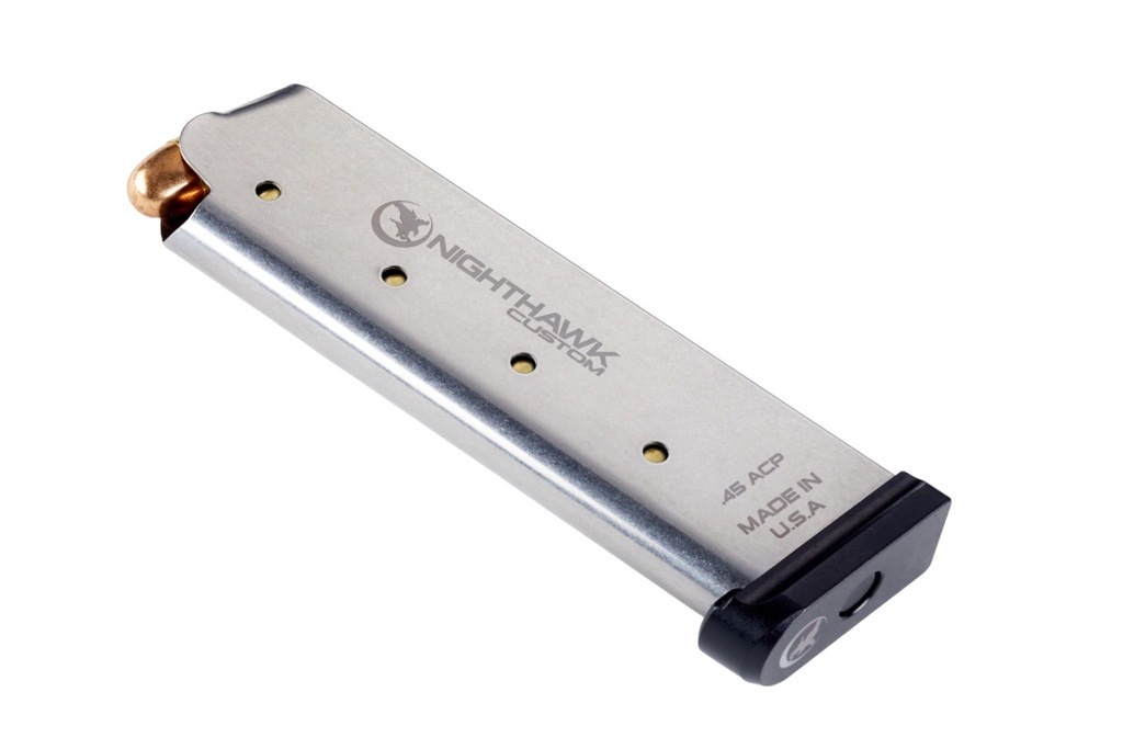 NIGHTHAWK MG0048 OEM 8 ROUND 45 ACP MAGAZINE ALUMINUM BASE PAD