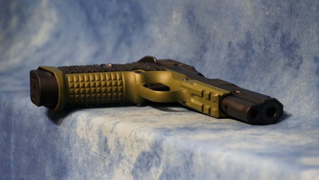 WILSON COMBAT P1-D77-FS-9-BLKGN-BOX DIVISION 77 PROJECT 1 9MM BLACK & GREEN W/ BOX