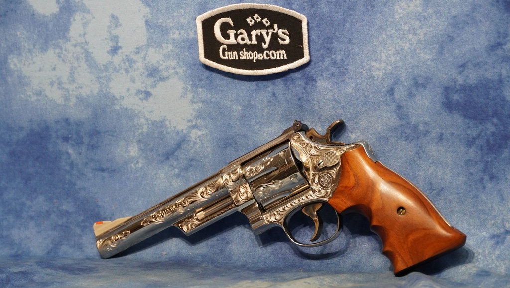 USED SMITH & WESSON MODEL 57 NICKEL FACTORY ENGRAVED 41 MAGNUM