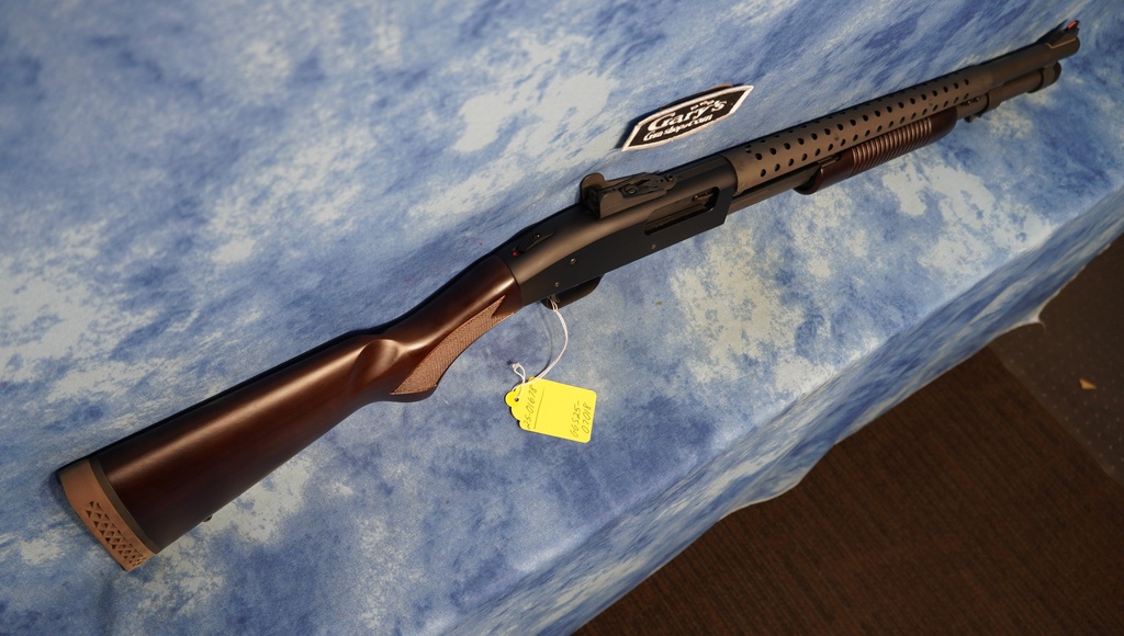 USED MOSSBERG MODEL 590A1 RETROGRADE 12 GA 3" 20" BBL WOOD STOCK
