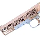 SEATTLE ENGRAVING COLT 1911 GOV'T DIA DE LOS MUERTOS 45 ACP 18K ROSE GOLD SLIDE CHROME FRAME