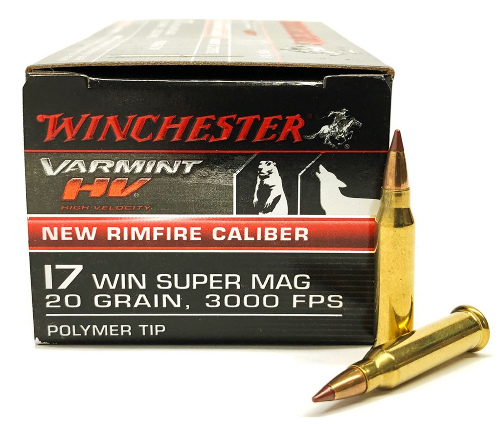 WINCHESTER S17W20 VARMINT HV 17 WSM 20 GRAIN POLYMER TIP 