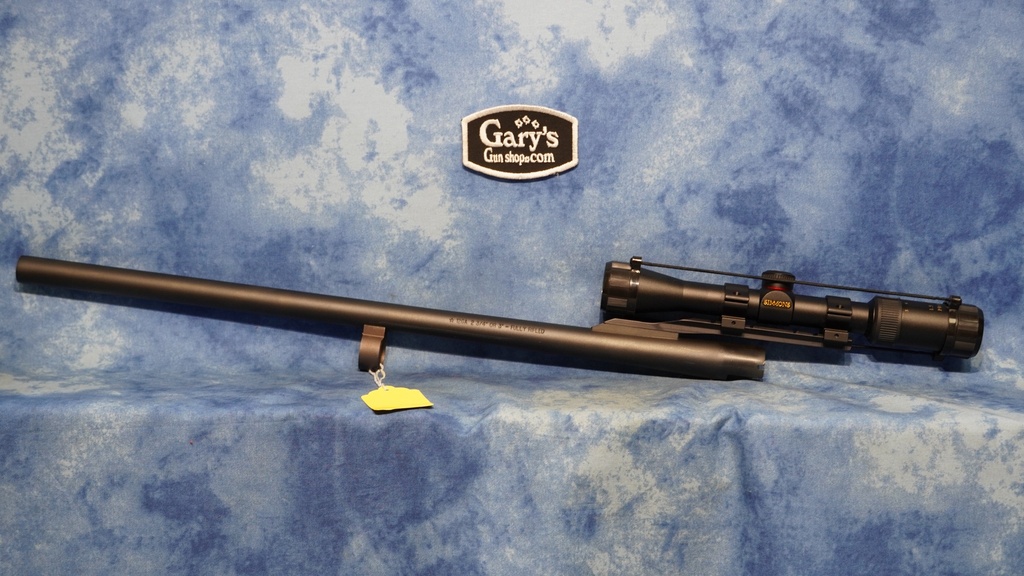 USED REMINGTON FULLY RIFLED SLUG BARREL WITH CANTILEVER AND SCOPE 12 GA 3" 23" 