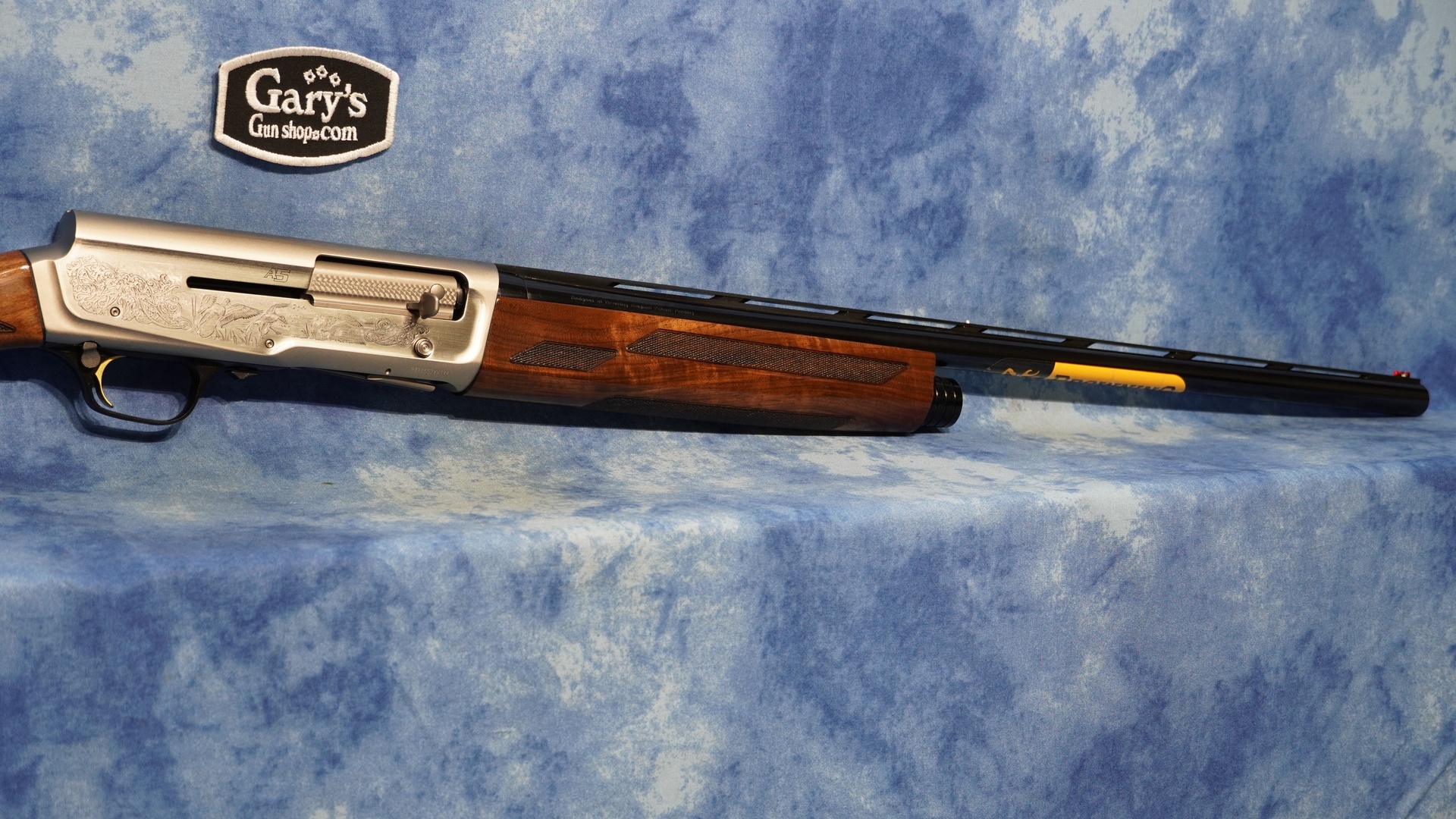BROWNING 0118203004 A5 ULTIMATE 12 GA 28" BBL 3" SATIN NICKEL STOCK PHOTOS-img-1