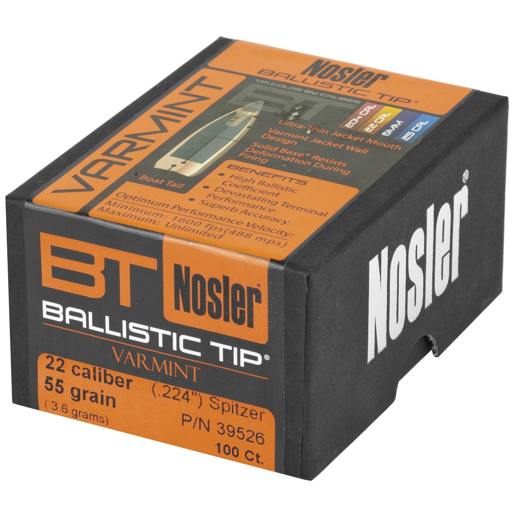 Nosler 22 Cal 55gr 100ct