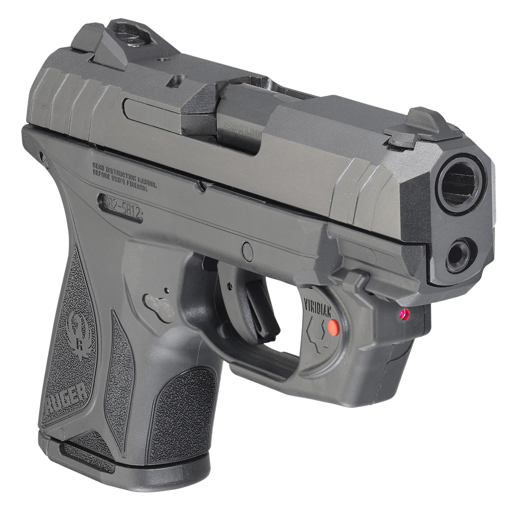 RUGER 3830 SECURITY-9 9MM 3.42" BBL COMPACT RED VIRIDIAN 10 RND (4)
