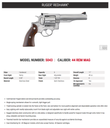 RUGER REDHAWK 44 MAGNUM 5.5 SS AS WOOD GRIPS 6 RND (3)
