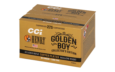 CCI HGB22  22LR HENRY GOLDEN BOY 36GR COPPER PLATED HOLLOW POINT 275 RNDS (2)