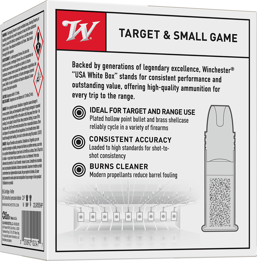 WINCHESTER 22LR555HP USA 250TH 22 LR 36 GR CPR HP 555 RNDS (2)