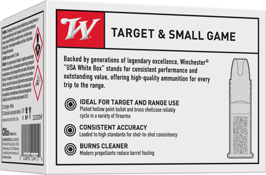 WINCHESTER 22LR333HP USA  22 LR 36 GR COPPER PLATED HP 333RNDS (2)