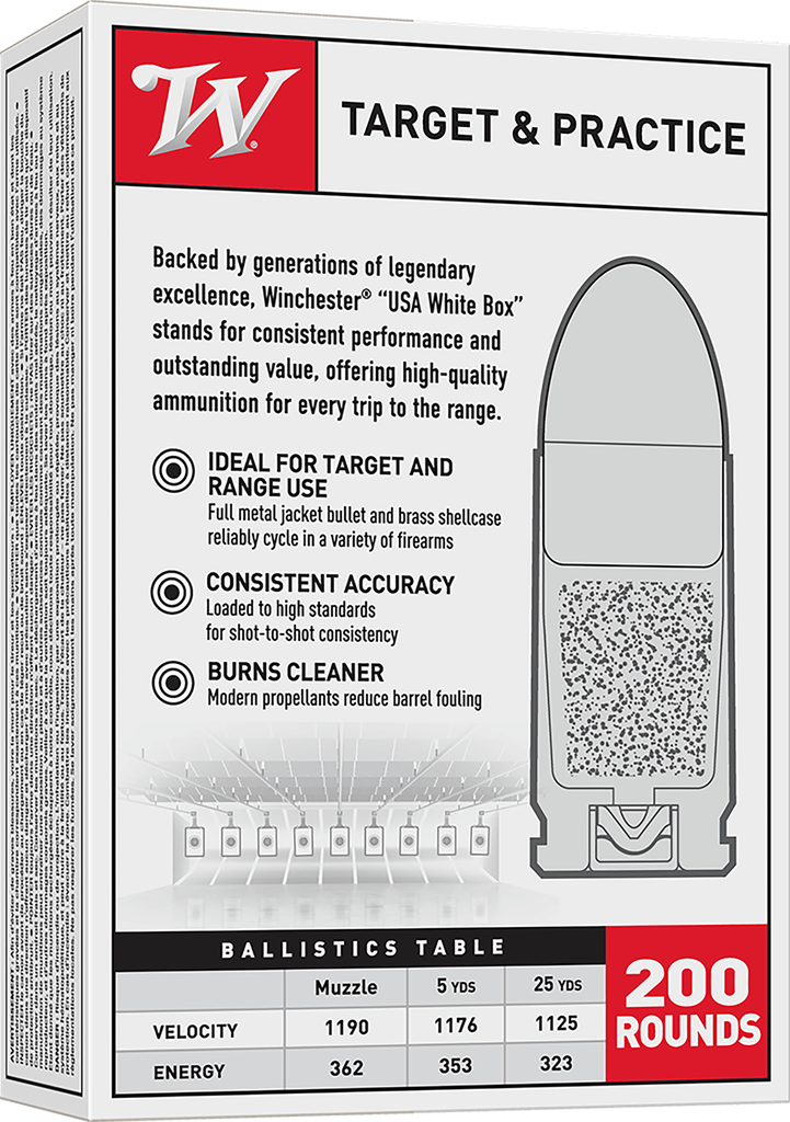 WINCHESTER USA9W USA 9MM 115 GRAIN FMJ 200 RNDS (2)