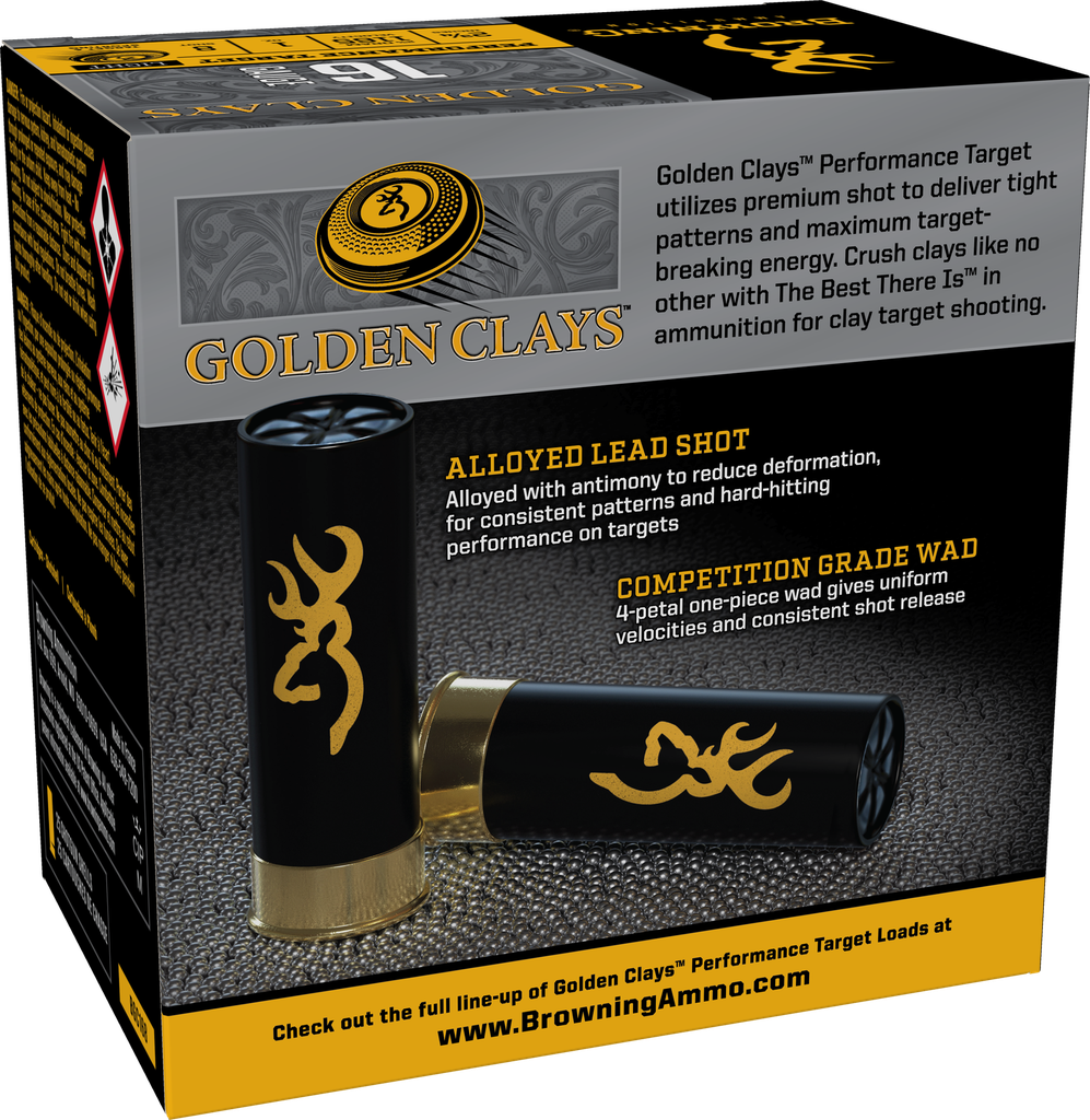 BROWNING BGC168 GOLDEN CLAYS 16 GA 2-3/4" 10Z #8 (2)