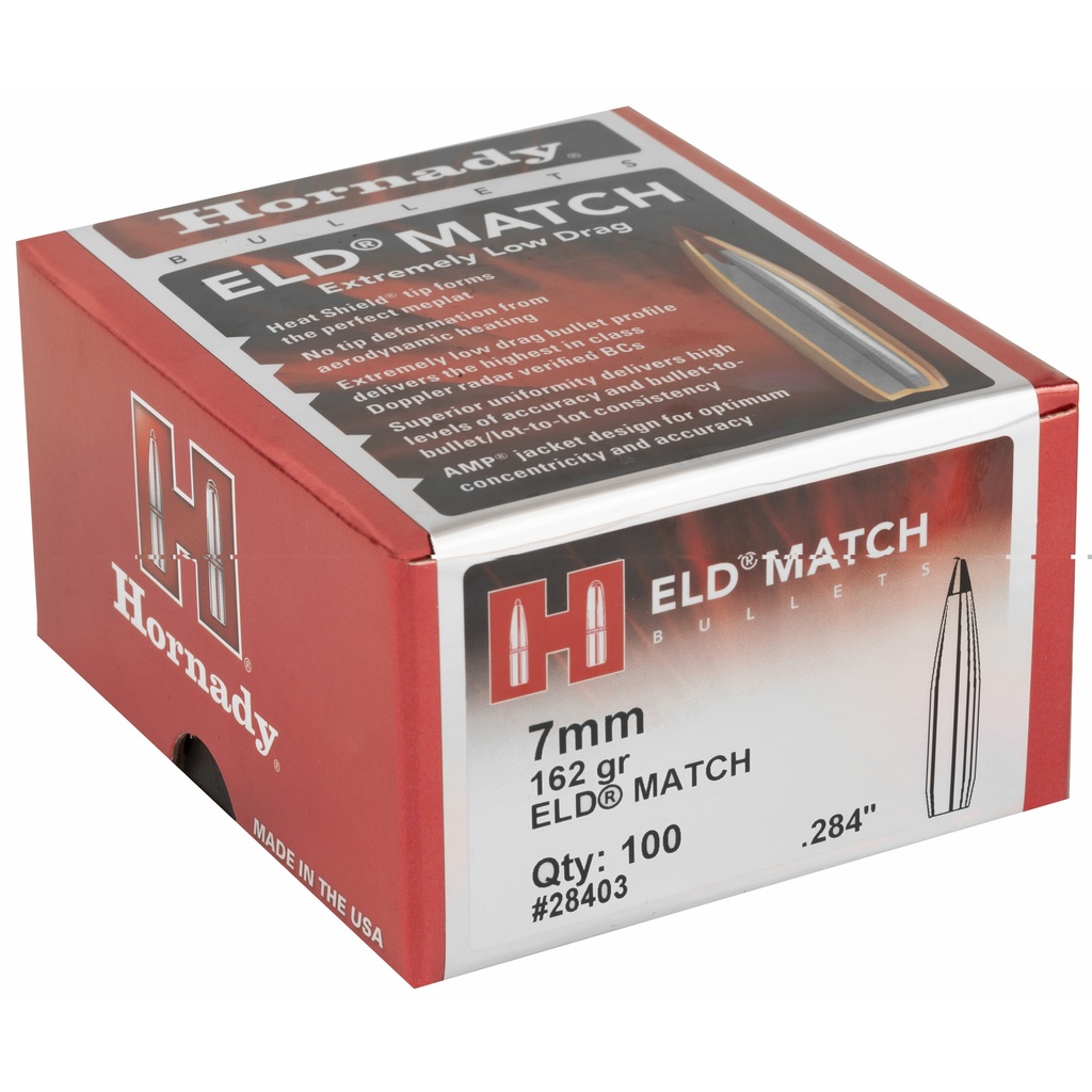 Hrndy Eld-m 7mm .284 162gr 100ct