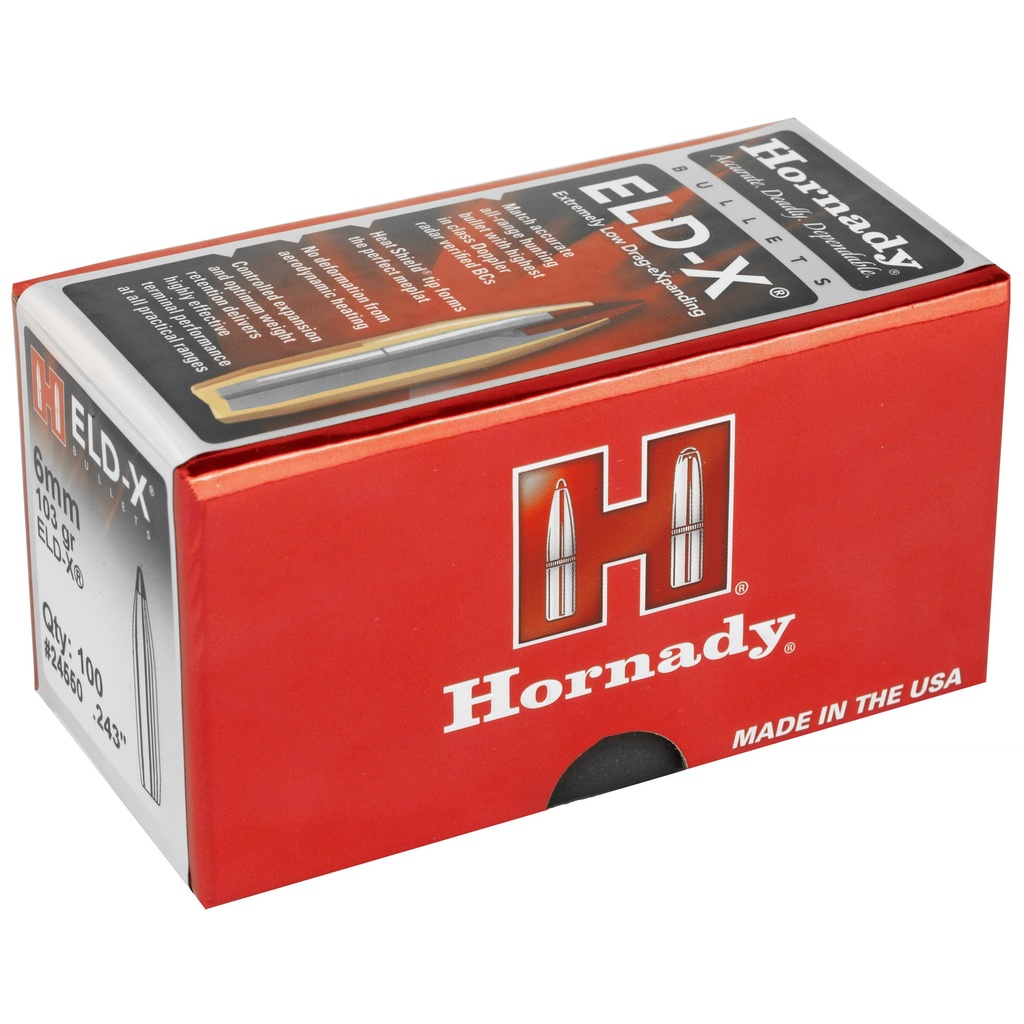 Hrndy Eld-x 6mm .243 103gr 100ct