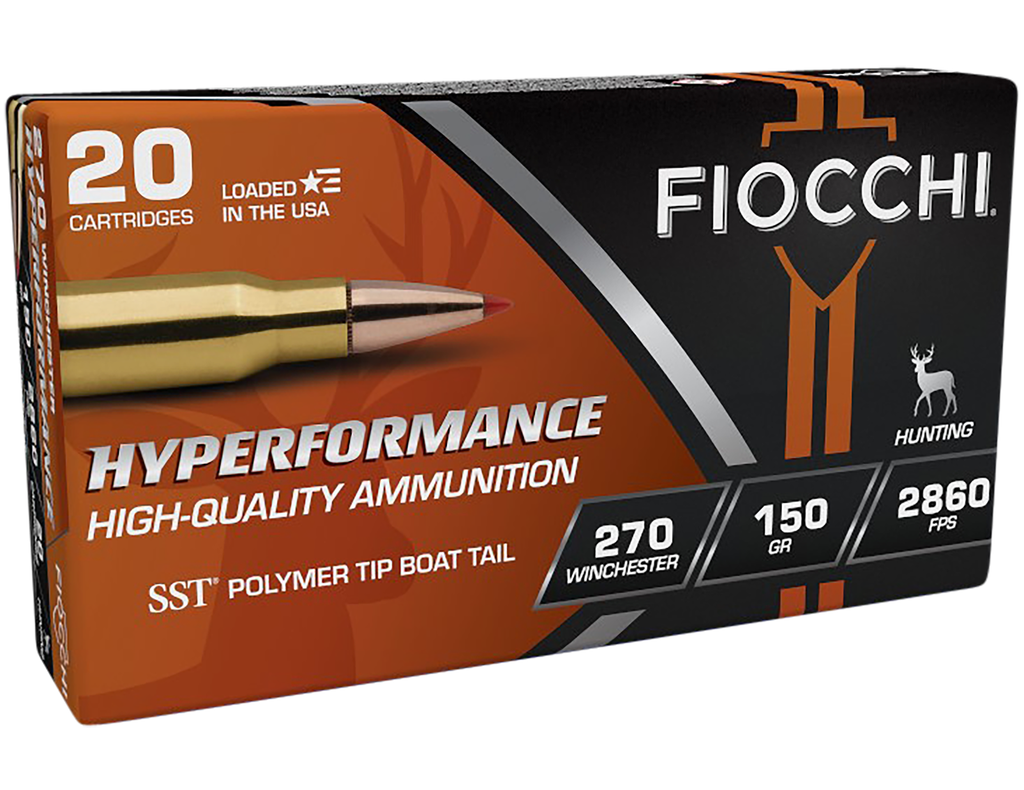 FIOCCHI 270HSB HYPERFORMANCE 270 WIN 150 GRAIN SUPER SHOCK TIP 20 RNDS