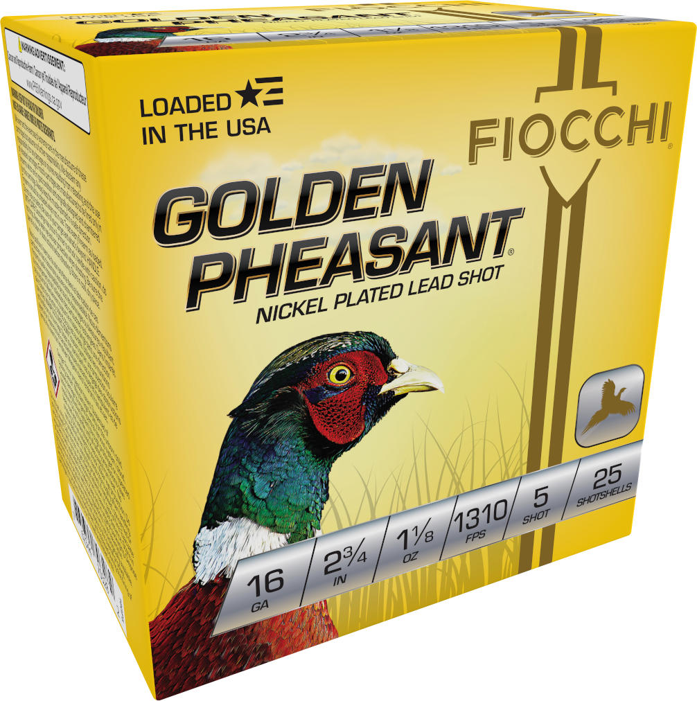 FIOCCHI GOLDEN PHEASANT 16 GA 2-3/4" 1-1/8OZ #5 1310 FPS