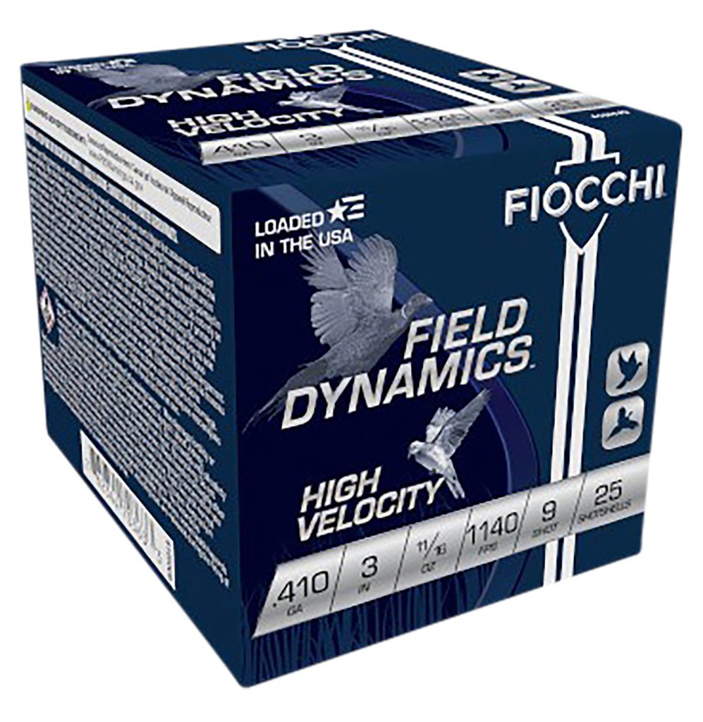 FIOCCHI 410HV9 FIELD DYNAMICS 410 GA 3" 9 SHOT  11/16OZ 25 RNDS