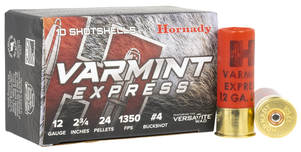 HORNADY 86243 VARMINT EXPRESS 12 GA 4 BUCK 10 RNDS
