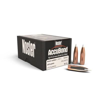 NOSLER 54374 ACCUBOND 8MM 200 GRAIN 50 CNT