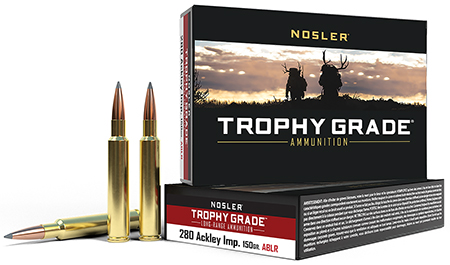 NOSLER TROPHY GRADE 280 ACKLEY  IMPROVED  150 ABLR  20RND 60116