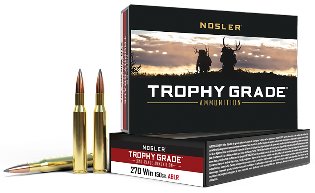 NOSLER 60125 TROPHY GRADE LONG-RANGE 270 WIN 150 GRAIN ABLR 20 RNDS