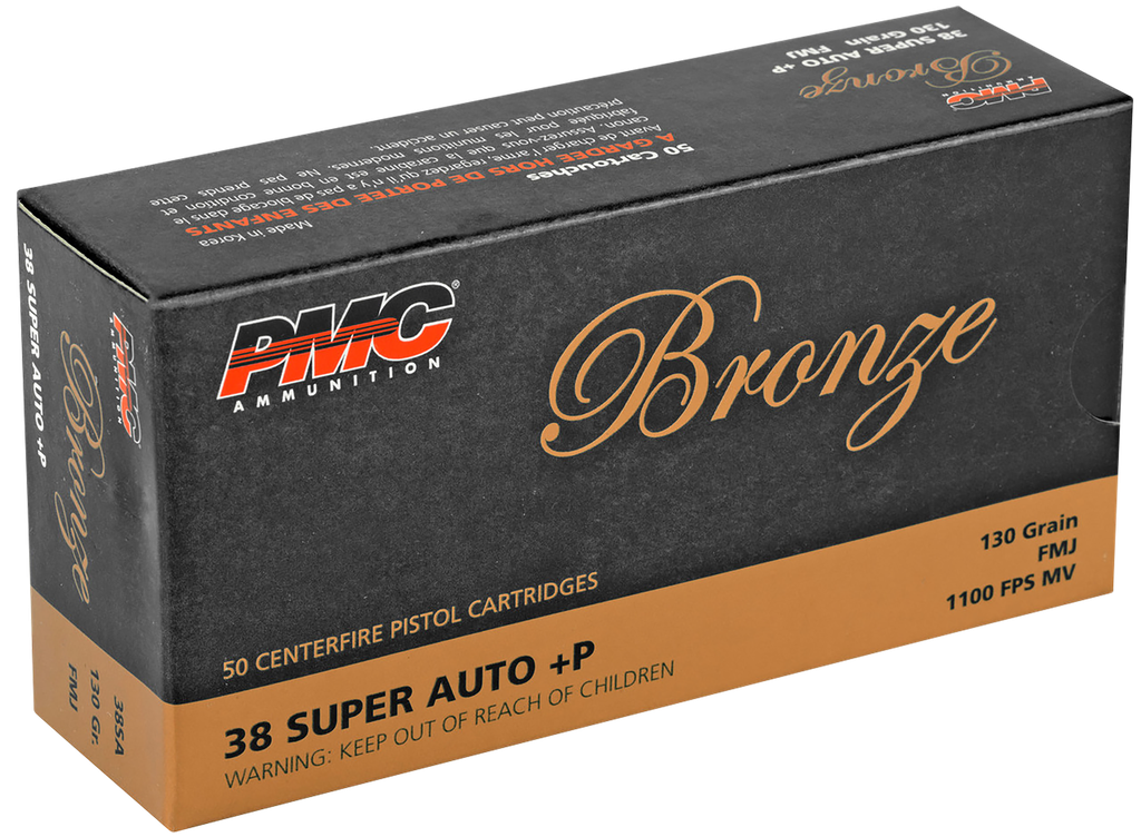 PMC 38SA BRONZE 38 SUPER BRONZE 130 GRAIN FMJ 50 RNDS