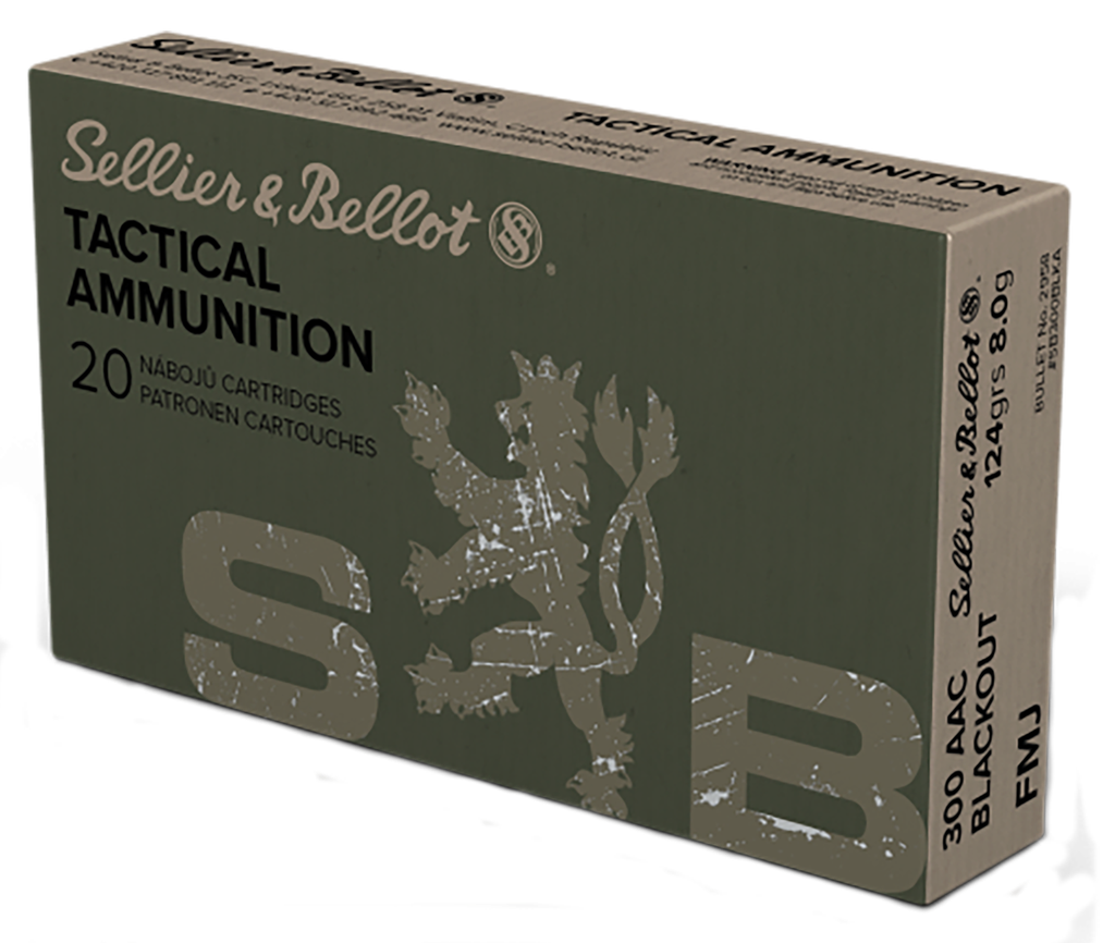 SELLIER & BELLOT SB300BLKA RIFLE 300 BLACKOUT 124 GRAIN FMJ 20 RNDS