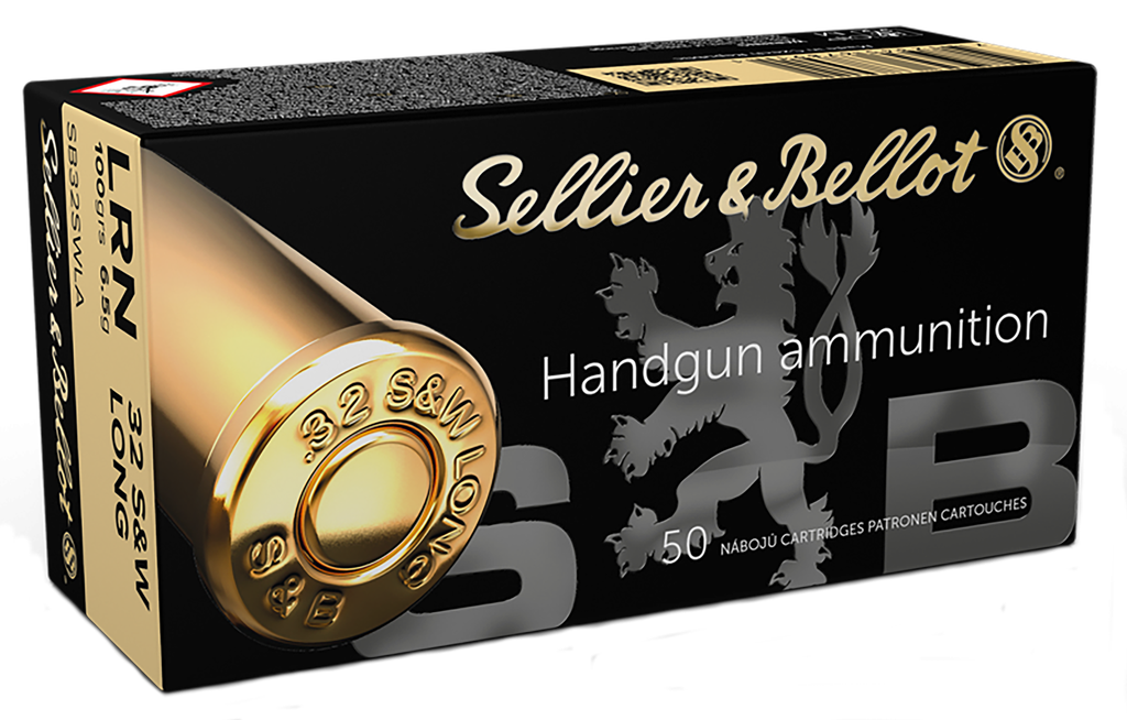 SELLIER & BELLOT SB32SWLA HANDGUN 32 S&W LONG 100 GRAIN LRN 50 RNDS