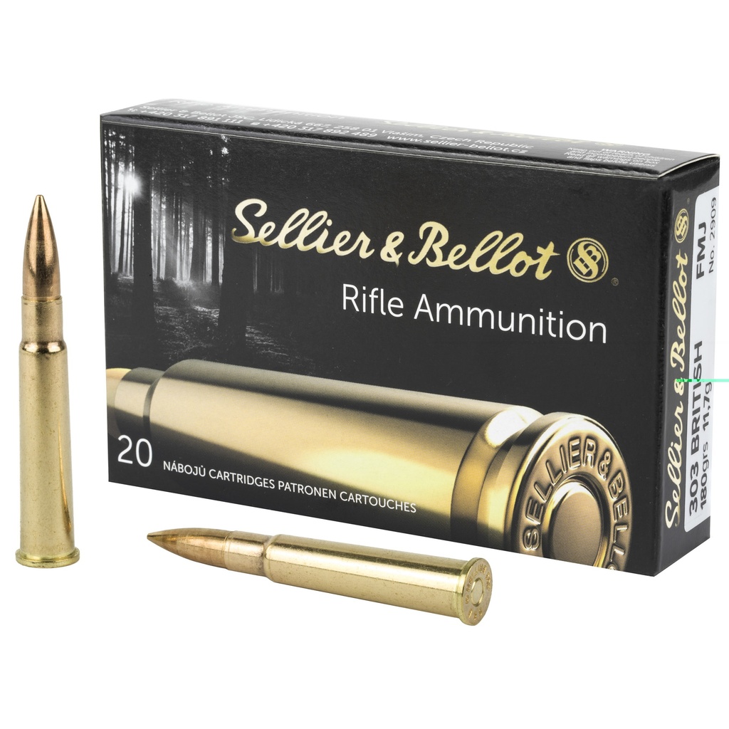 SELLIER & BELLOT SB303A 303 BRITISH 180 GRAIN FMJ 20 RNDS 