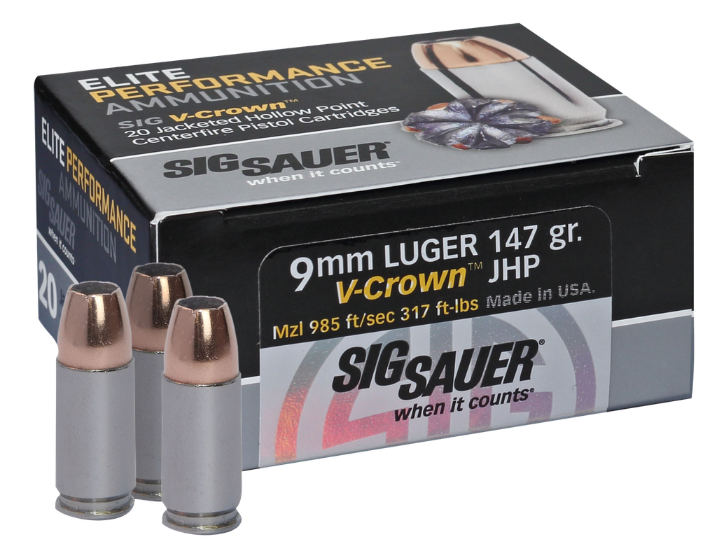 SIG SAUER E9MMA320 ELITE PERFORMANCE 9MM LUGER 147GR V-CROWN