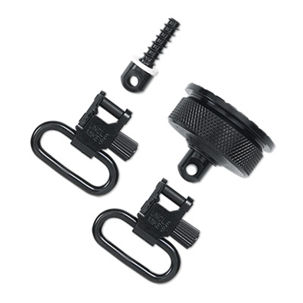 UNCLE MIKES REMINGTON 870 20 GAUGE SHOTGUN SWIVEL CAP SET STEEL BLACK 18015