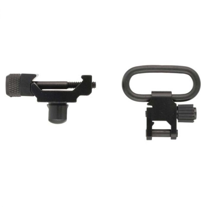 UNCLE MIKE'S 14050 SUPER SWIVEL QUICK DETACH W/FIXED PICATINNY SWIVEL ATTACHMENT BLUED 1" LOOP