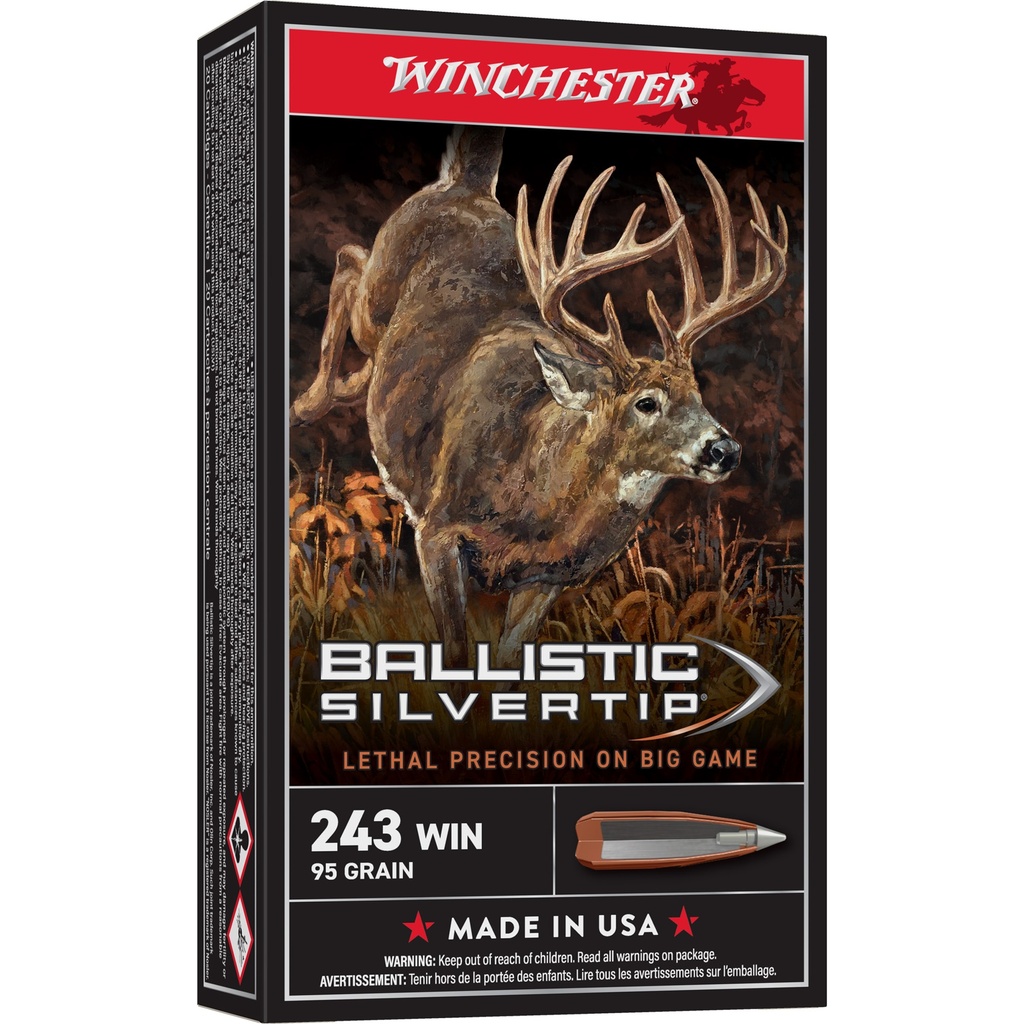 WINCHESTER SBST243A BALLISTIC-TIP 243 WIN 95 GRAIN 20 RNDS  