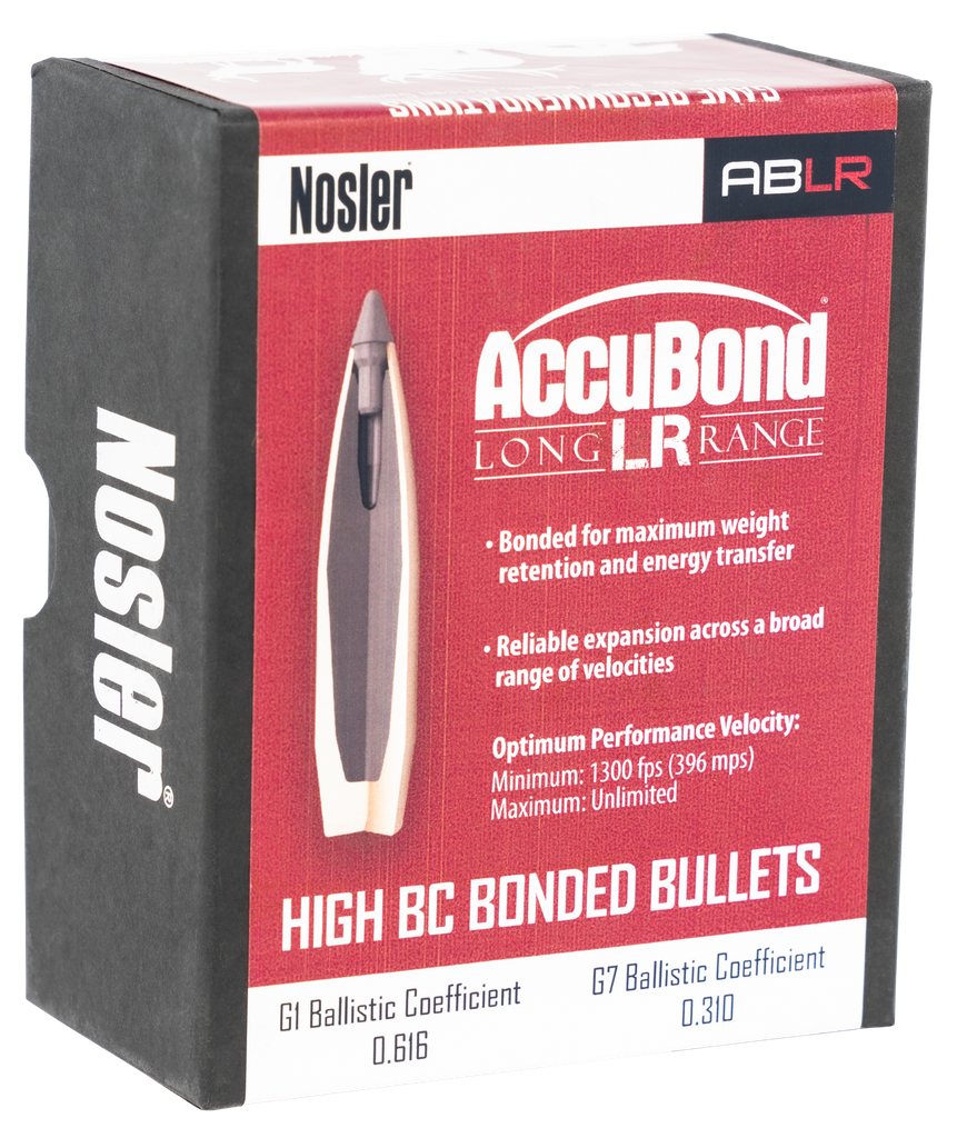 NOSLER 58623 ACCUBOND LONG RANGE 7MM 168 GRAIN SPITZER POINT 100 CNT