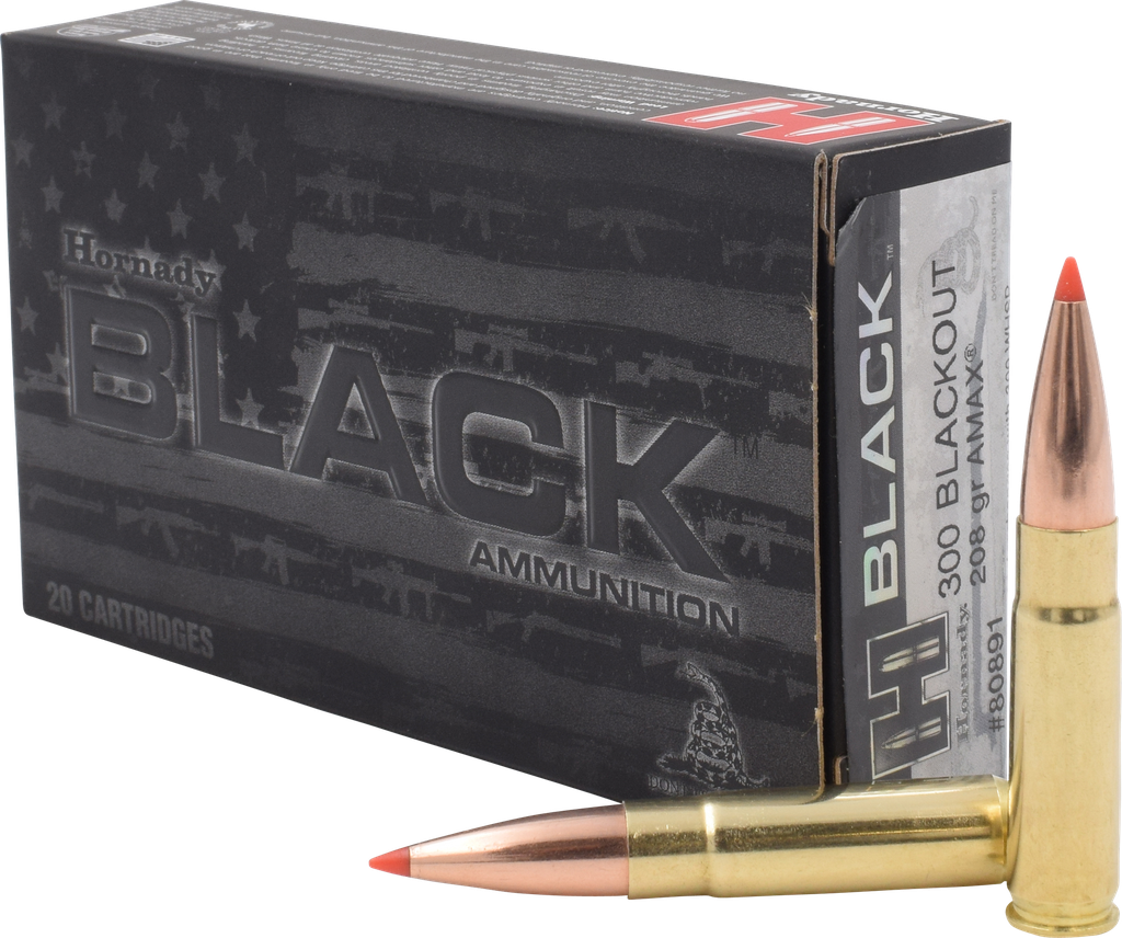 HORNADY 80891 BLACK 300 BLACKOUT 208 GRAIN AMAX 20 RNDS 