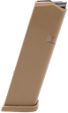 GLOCK 47487 G19X OEM 9MM 17 ROUND MAGAZINE COYOTE TAN