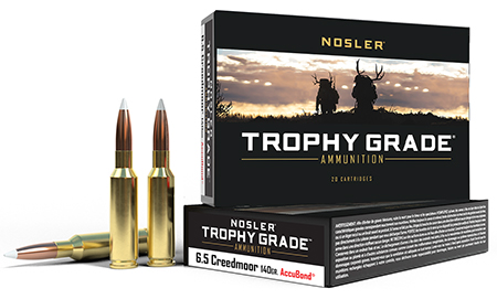 NOSLER 60080 TROPHY GRADE 6.5 CREEDMOOR 140 GRAIN ACCUBOND 20 RNDS