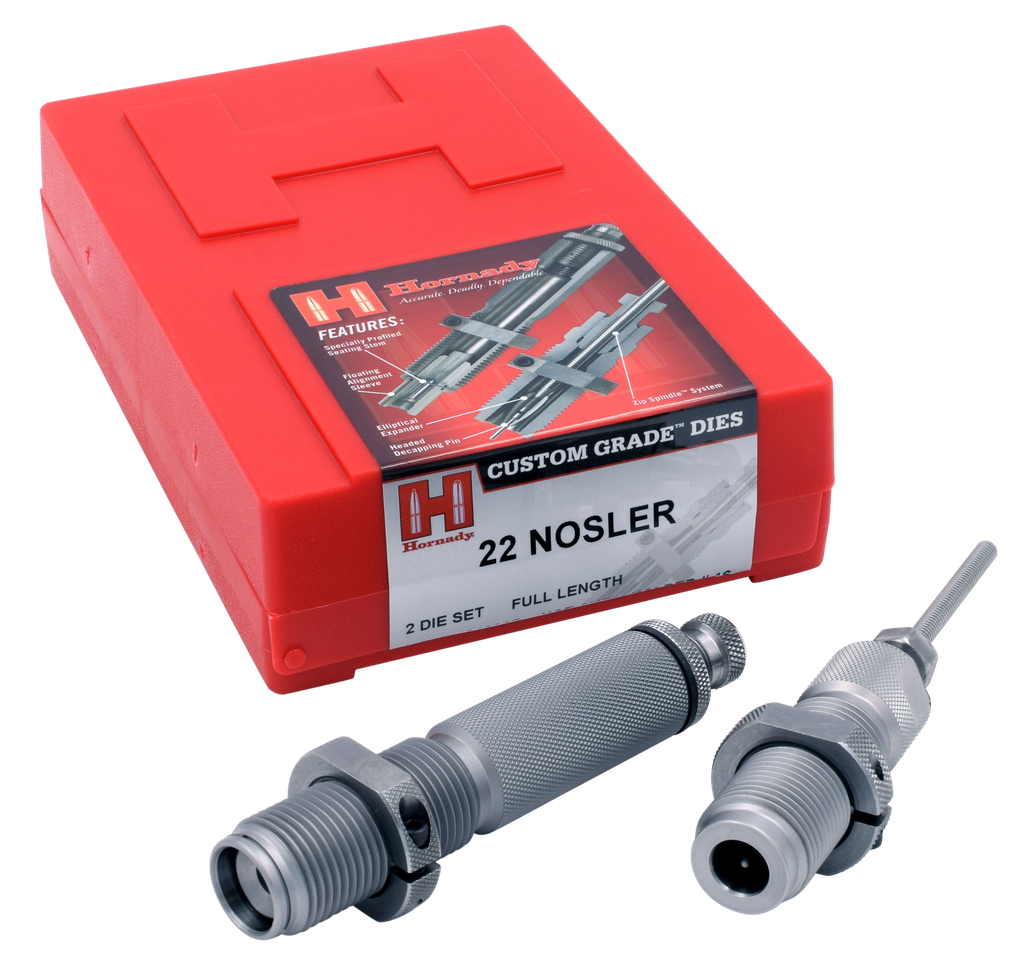 HORNADY 546207 CUSTOM GRADE 2-DIE SET 22 NOSLER .224