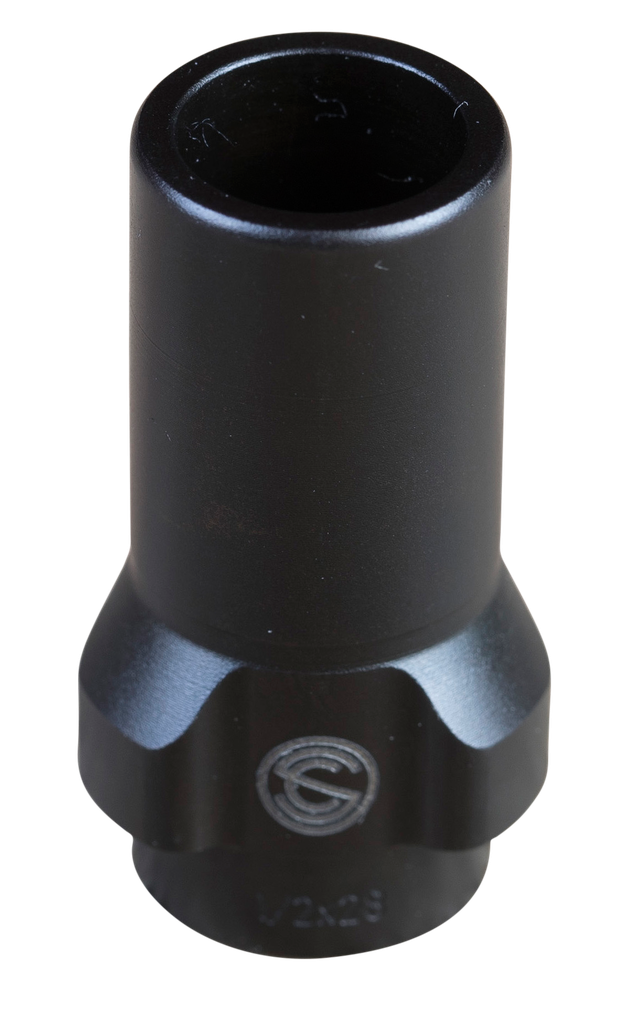 SILENCERCO AC2604 3 LUG MUZZLE DEVICE 1/2X28 9MM TRI-LUG