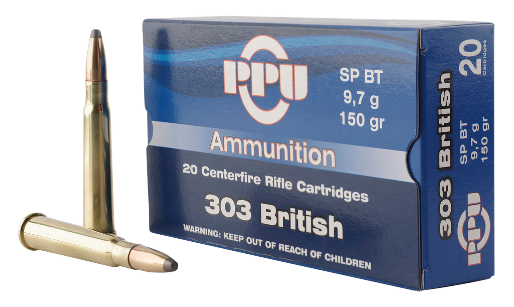 PPU PP303S1 STANDARD RIFLE 303 BRITISH 150 GR SOFT POINT BOAT TAIL 20 PER