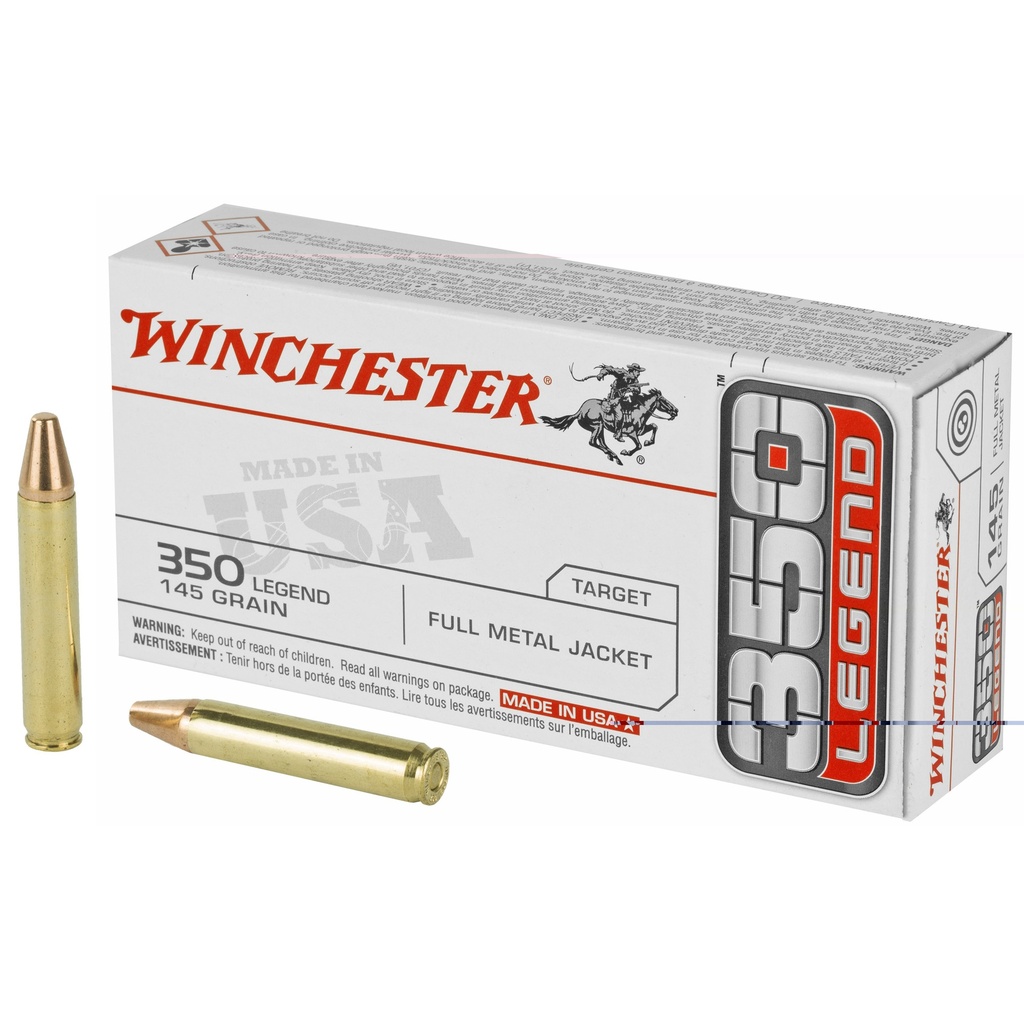 WINCHESTER USA3501 350 LEGEND 145 GRAIN FULL METAL JACKET 20 RNDS