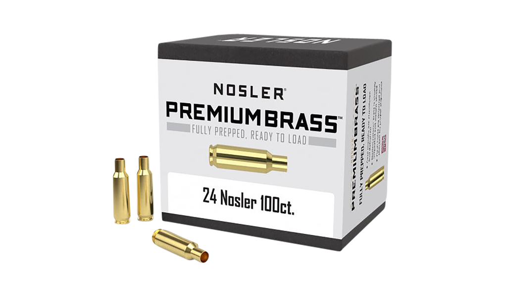 NOSLER .24 NOSLER BRASS FULL LENGTH CARTRIDGE CASE, 100/BOX #10085