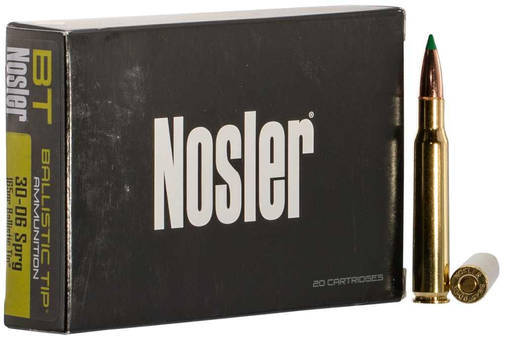 NOSLER 40043 BALLISTIC TIP 30-06 SPRINGFIELD 165 GRAIN SPITZER BALLISTIC TIP 20 RNDS