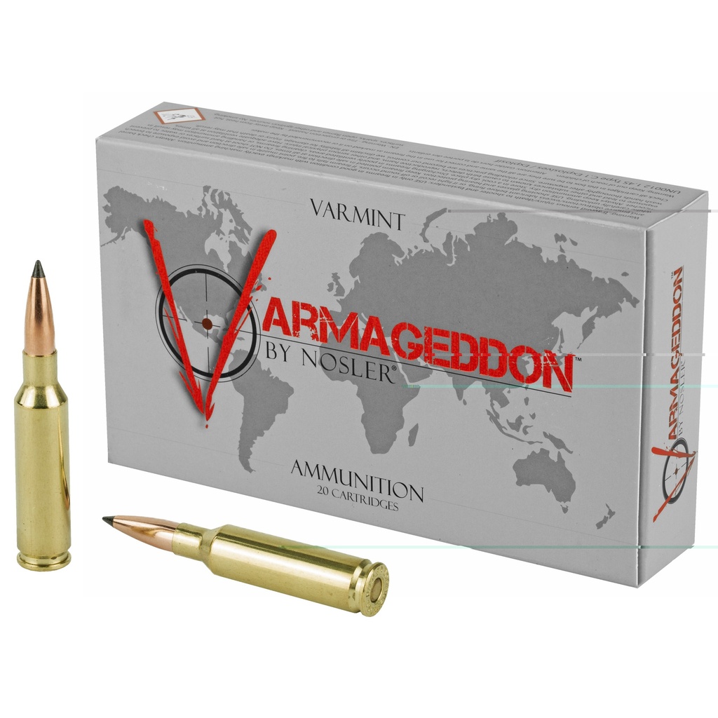 NOSLER 65175 VARMAGEDDON 6.5 CREEDMOOR 90 GRAIN FLAT BASE TIPPED 20 RNDS