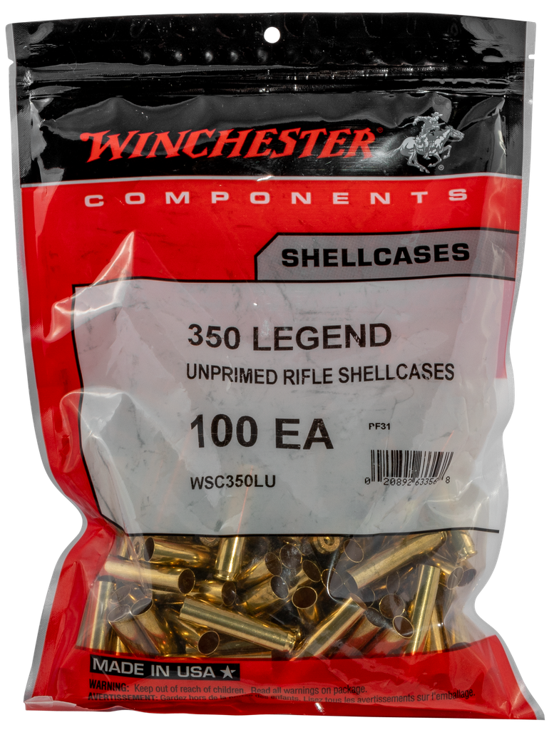 WINCHESTER WSC350LU UNPRIMED CASES 350 LEGEND RIFLE BRASS 100 RNDS