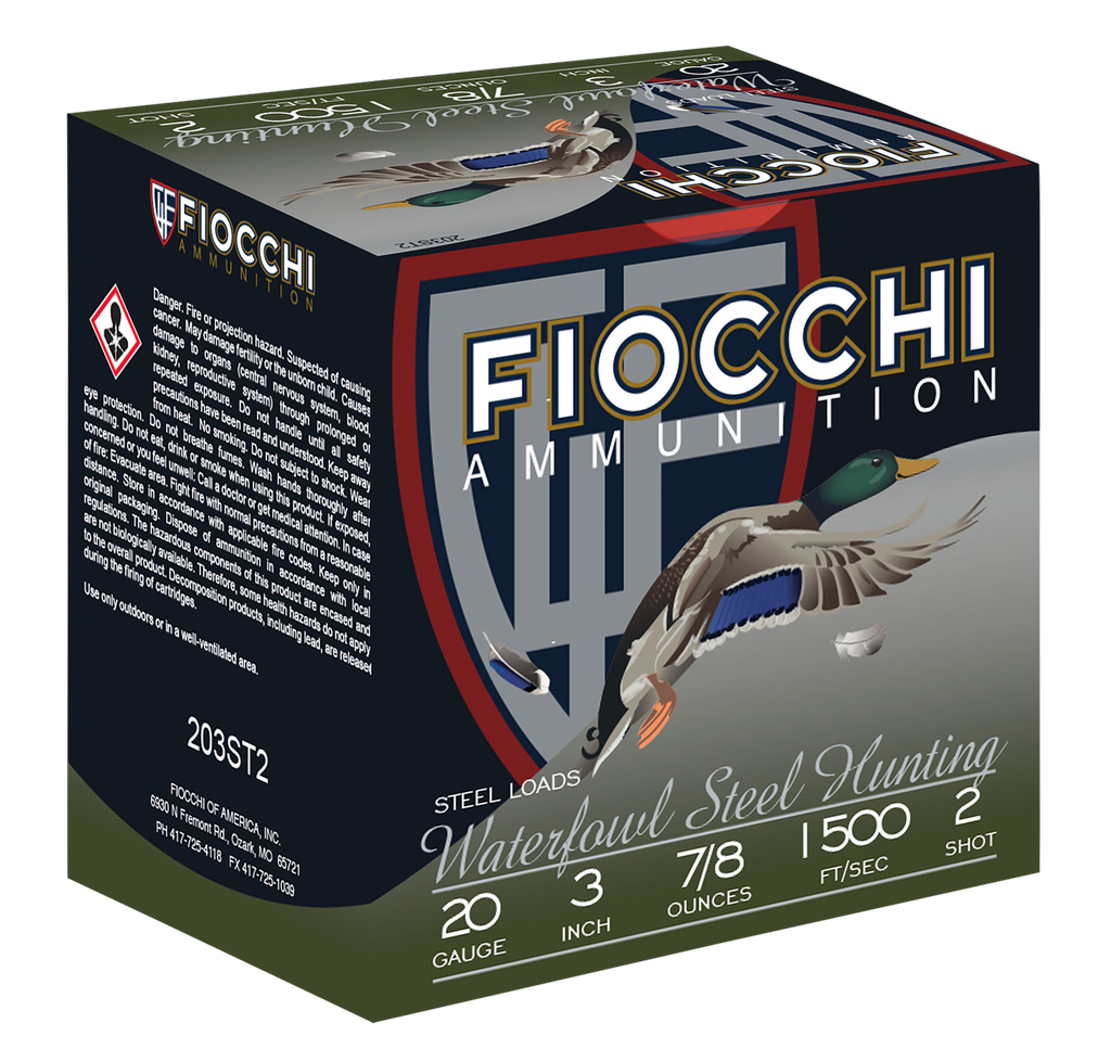 FIOCCHI 203ST2 FLYWAY 20 GAUGE 3" 7/8OZ 2 SHOT 25 RNDS