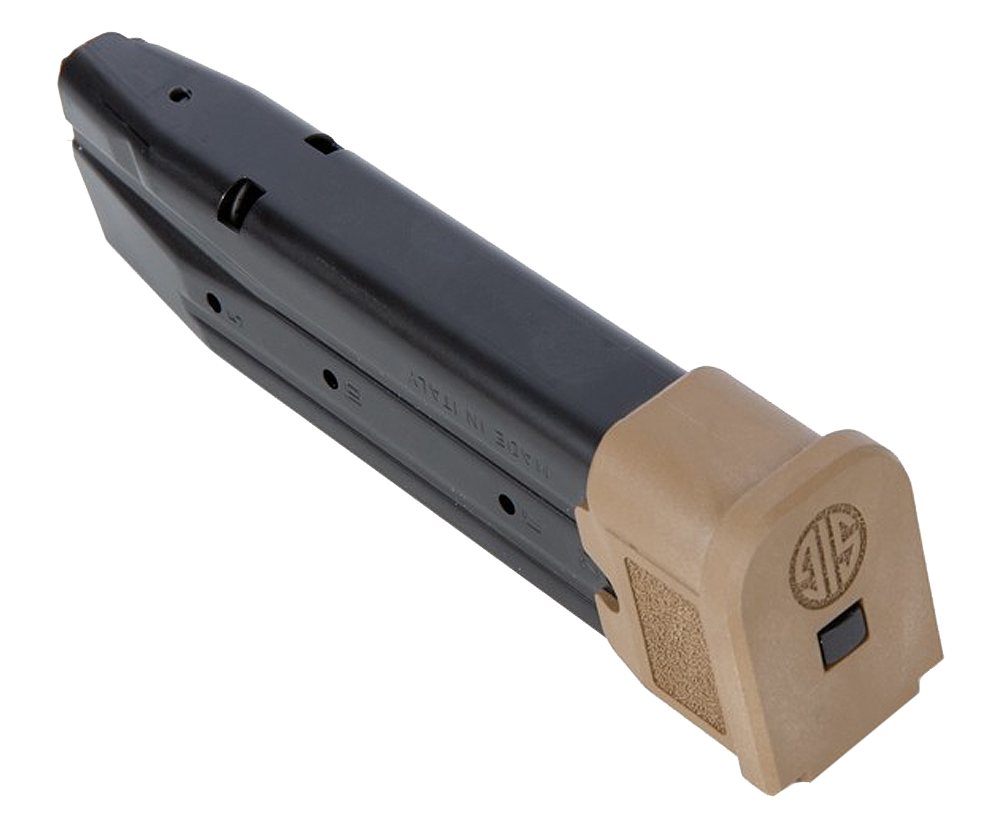 SIG SAUER MAG-MOD-F-9-21-COY 9MM P320 M17 21 ROUND MAGAZINE FDE BASE