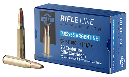 PPU METRIC RIFLE, PPU PP7AS  7.65X53 ARGENTINE   180 SP 20 RNDS PP7AS