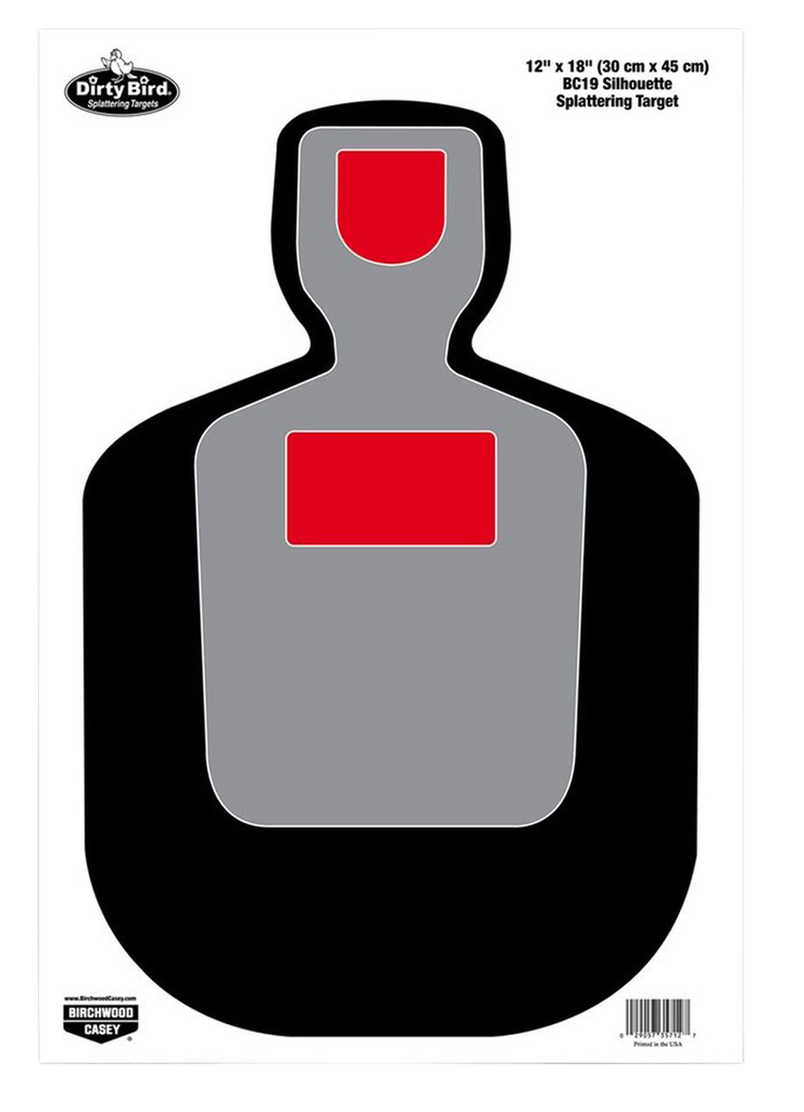 BIRCHWOOD CASEY 35712 DIRTY BIRD,12X18 BC19 SILHOUETTE TARGET 100PK
